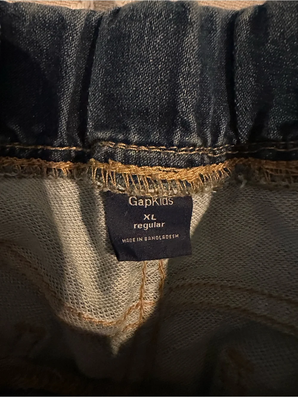 GapKids Jeans XL Regular Girls Boys Denim Blue Elastic Waist Size 14/16